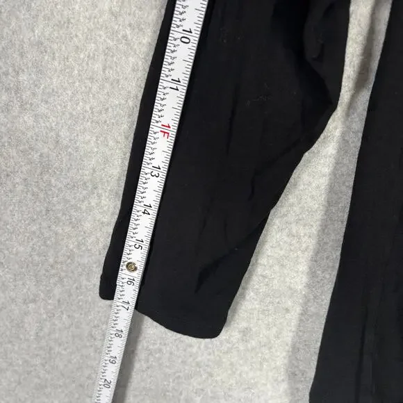 WHBM Top Womens Small Black‎ Wrap Plunge Pleated Blouse Jersey Witchy Career - Picture 6 of 9